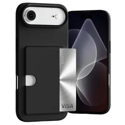 iPhone 13-17 Pro Max Mercury Goospery Rail 2 Card Holder Case Cover