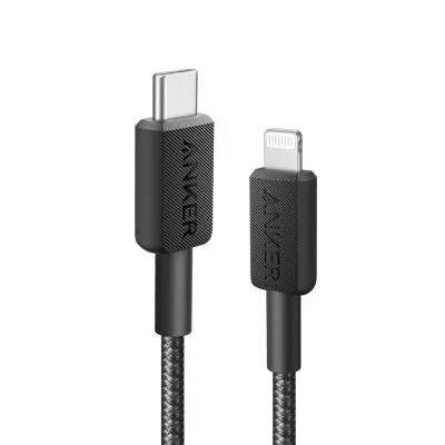 Anker 322 USB-C to Lightning Cable (3ft Braided) (Black)