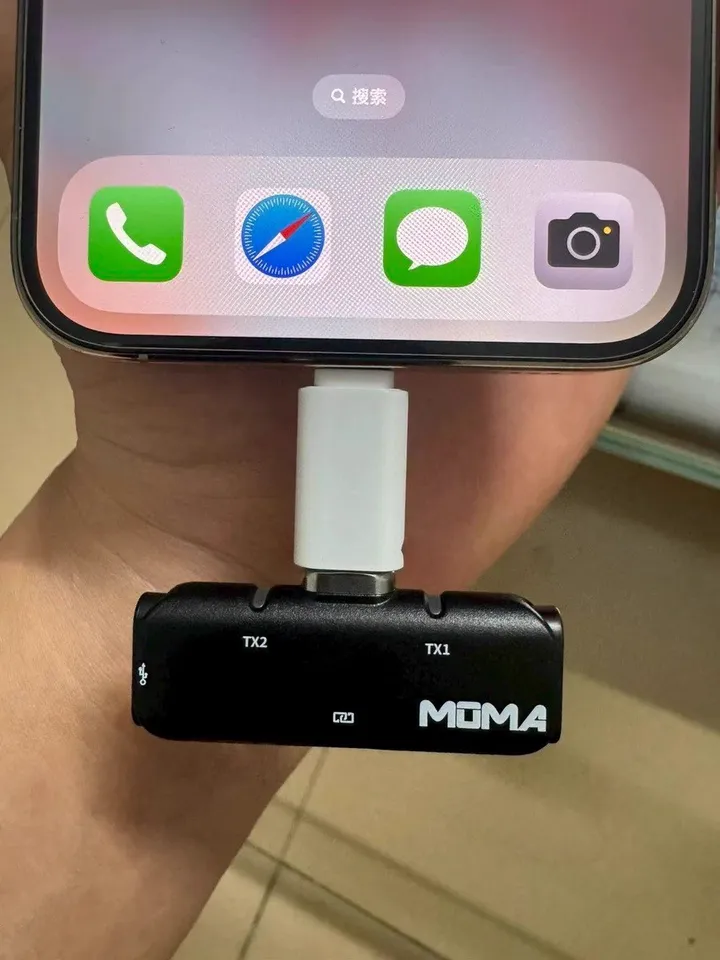 Type-C to Lightning OTG Converter Adapter – Compatible with iPhone 16/15, DJI Mini/Mic, Hollyland Lark M1/M2, Boya Wireless Lavalier Microphone Receivers and iPhone 14 Series (Black)