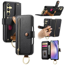 Premium Leather Wallet Case for Samsung Galaxy S26 S25 S24 Ultra S23 Plus S22, Luxury Flip Cover with Wristband, Card Holder & Coin Purse