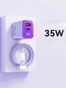 35W USB- A & USB-C GaN Charger - 3 Colors Available | High-Quality Fast Charging