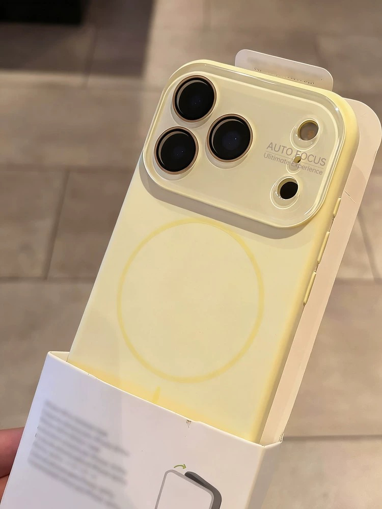 DIVI Magnetic Case for iPhone 17 Pro / 17 Pro Max, Liquid Silicone Protective Cover with MagSafe, Anti-Drop Slim Fit Case for iPhone 16/15/14/13 Series. (iPhone 17 Pro Max, yellow)